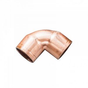 Угол медный 28 мм 90 градусов двухраструбный