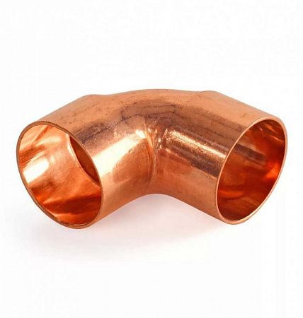 Угол медный 4 1/8" 90 градусов двухраструбный